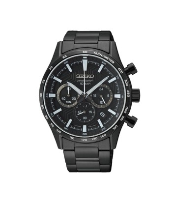 Montre Homme Seiko SSB415P1 Noir brillant des détails fins