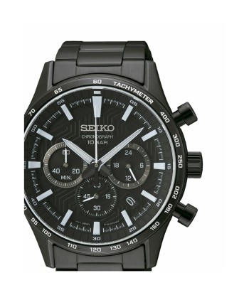 Montre Homme Seiko SSB415P1 Noir brillant des détails fins