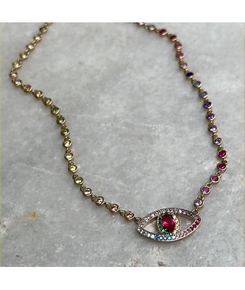 COLLIER OEIL STRASS france