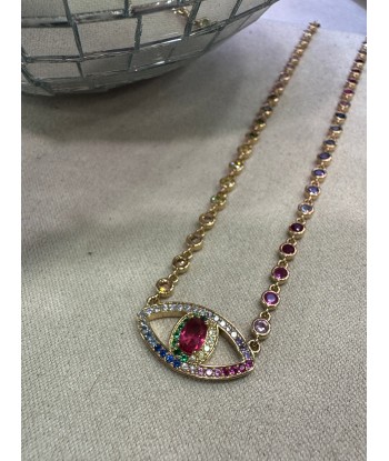 COLLIER OEIL STRASS france