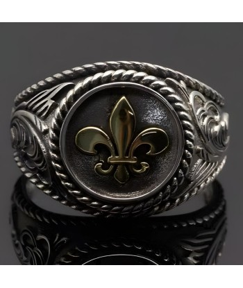 Chevalière Fleur de Lys Homme en Argent des créatures d'habitude