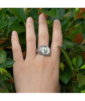 Chevalière Fleur de Lys Homme en Argent des créatures d'habitude