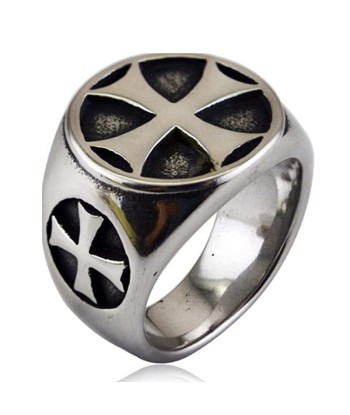 Bague Argent Homme Croix des Templiers solde