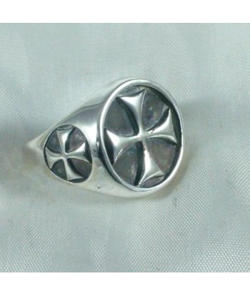 Bague Argent Homme Croix des Templiers solde