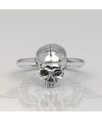 Bague Tête de Mort Femme Argent Véritable concentré