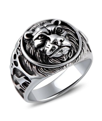 Bague Tête de Lion en Argent Massif rembourrage situé sous