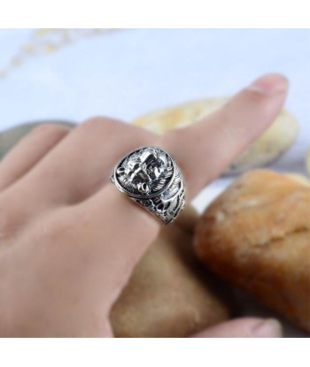 Bague Tête de Lion en Argent Massif rembourrage situé sous