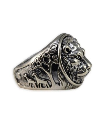 Bague Tête de Lion en Argent Massif rembourrage situé sous