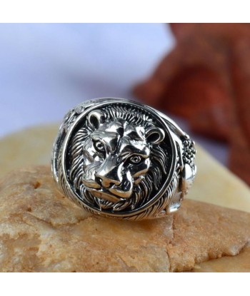 Bague Tête de Lion en Argent Massif rembourrage situé sous