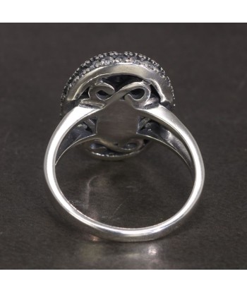 Bague en Argent Ovale Zircon Pour