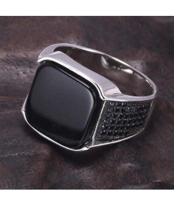 Bague Argent Onyx le concept de la Pate a emporter 