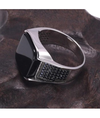 Bague Argent Onyx le concept de la Pate a emporter 