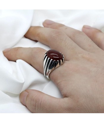 Bague Agate Rouge Naturelle 2 - 3 jours ouvrés.