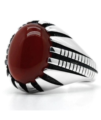 Bague Agate Rouge Naturelle 2 - 3 jours ouvrés.