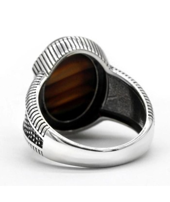 Bague Homme Agate Noire de l' environnement