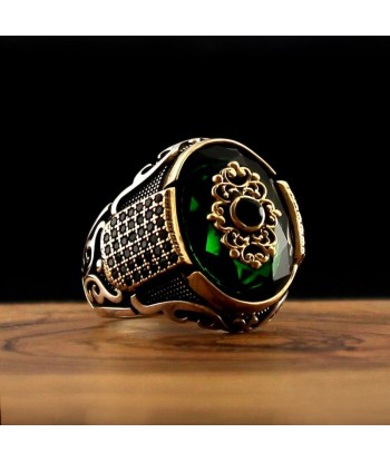 Bague Argent Zircon Vert online