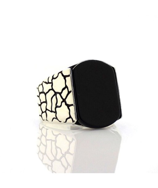 Bague Argent 925 Onyx Noir meilleur choix