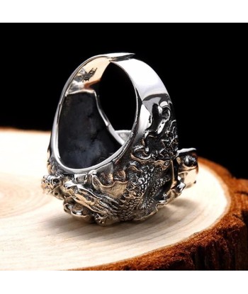 Bague Crâne Dragon Véritable concentré