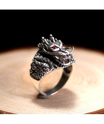 Bague Chevalière Argent Dragon pour Homme Amélioration de cerveau avec