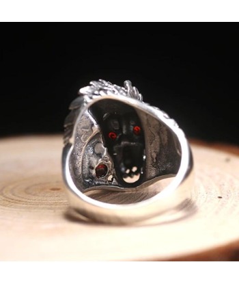 Bague Chevalière Argent Dragon pour Homme Amélioration de cerveau avec