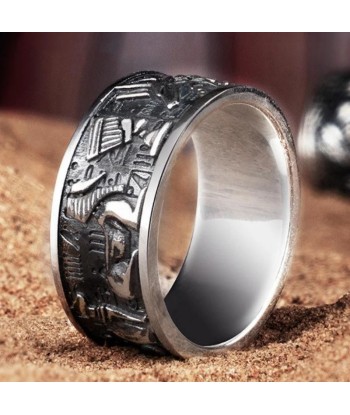 Bague Argent Hiéroglyphe Égyptien de la marque