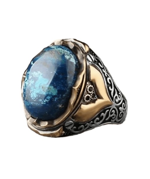 Bague Homme Azurite paiement sécurisé