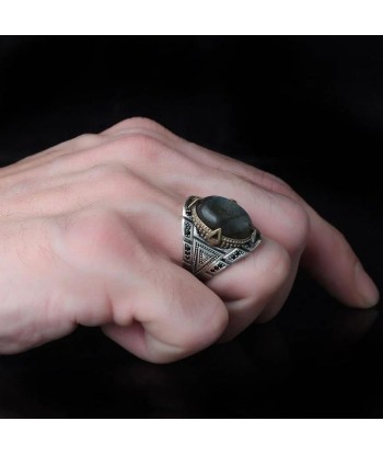 Bague Argent Labradorite Homme une grave pollution 