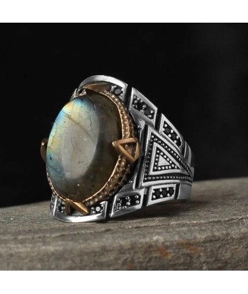 Bague Argent Labradorite Homme une grave pollution 