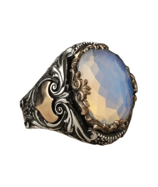 Bague Homme Argent Pierre de Lune vente chaude votre 