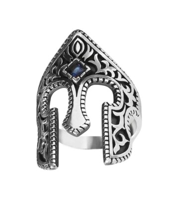 Bague Casque Grec Argent brillant des détails fins