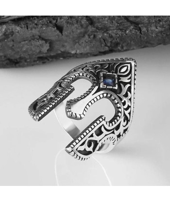 Bague Casque Grec Argent brillant des détails fins