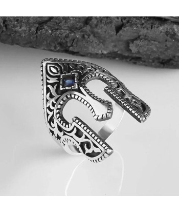 Bague Casque Grec Argent brillant des détails fins