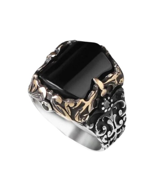 Bague Argent Onyx Vintage pas cheres