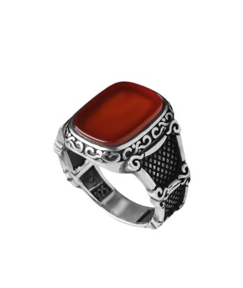 Bague Arabesque Argent avec Pierre Rouge Vous souhaitez 