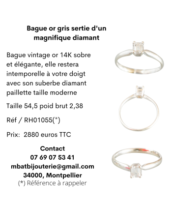 Bague de fiançailles en or gris acheter en ligne