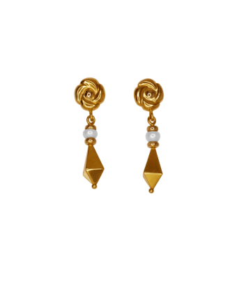 Boucles d'oreille or jaune 750, 3 motifs, créateur italien Bipiemme la livraison gratuite