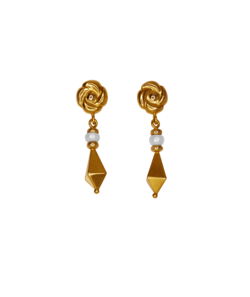 Boucles d'oreille or jaune 750, 3 motifs, créateur italien Bipiemme la livraison gratuite