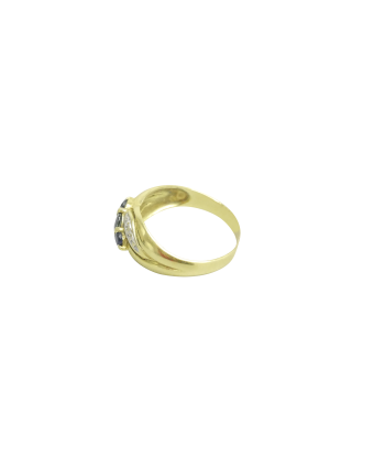 Bague or jaune 750 ornée de 3 saphirs Venez acheter