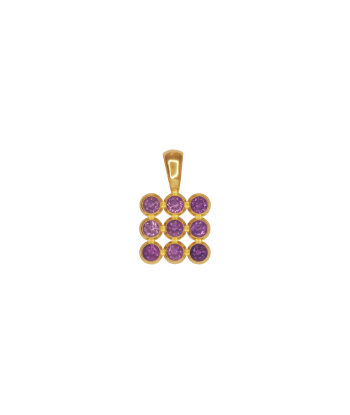 Pendentif or jaune 750 avec 9 améthystes de la marque