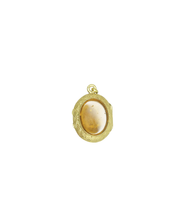 Pendentif or jaune et citrine à secret pour bénéficier 