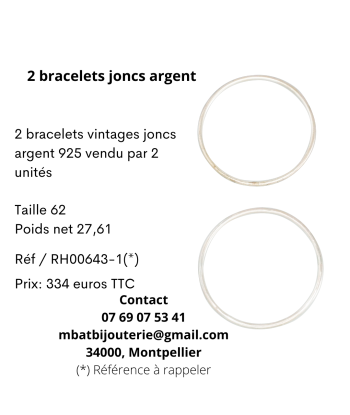 Bracelets joncs argent pas cher chine