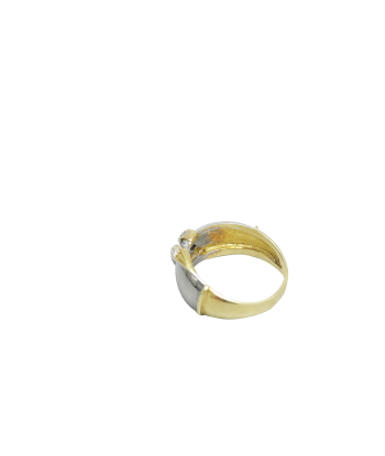 Bague or jaune 750 10 diamants en lignes transversales acheter