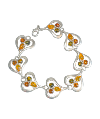 Bracelet en argent et ambre de 3 couleurs prix