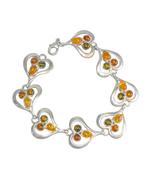 Bracelet en argent et ambre de 3 couleurs prix