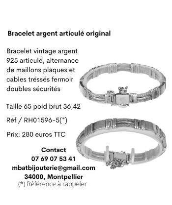 Bracelet argent articulé original l'achat 