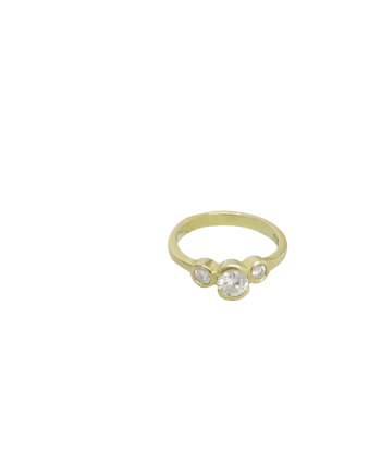 Bague or jaune avec 3 diamants en ligne Economisez 