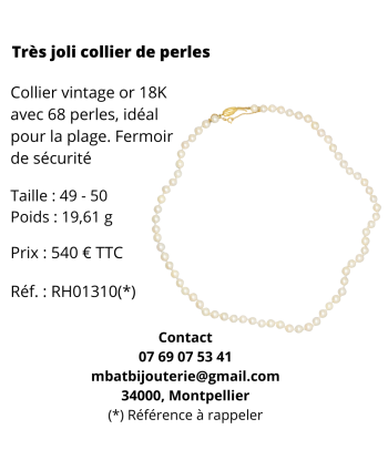 Collier de perles vintage ouvre sa boutique