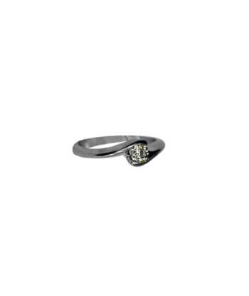 Bague or gris 750 enserrant un superbe diamant prix pour 