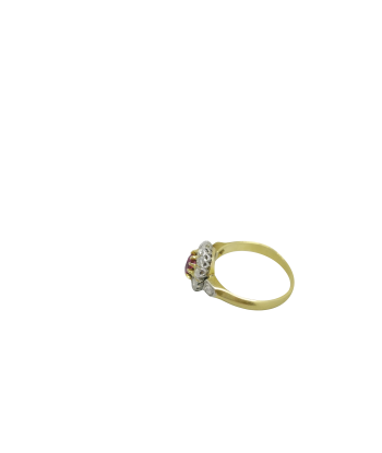 Bague or jaune 750 Pompadour ornée d'un rubis du meilleur 