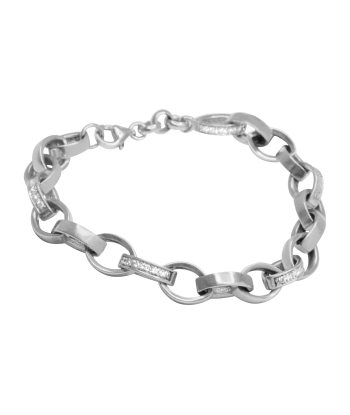 Bracelet argent articulé maillons ovales pas cheres